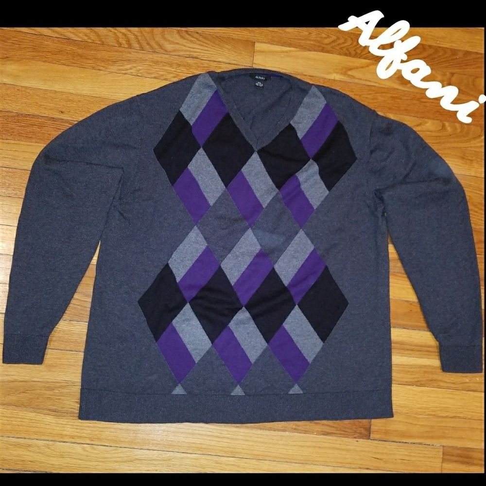 Alfani Plaid Men's Sweater